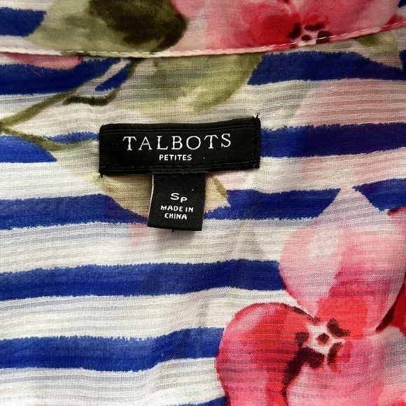 Talbot Petite lightweight floral blouse size small - Picture 6 of 9